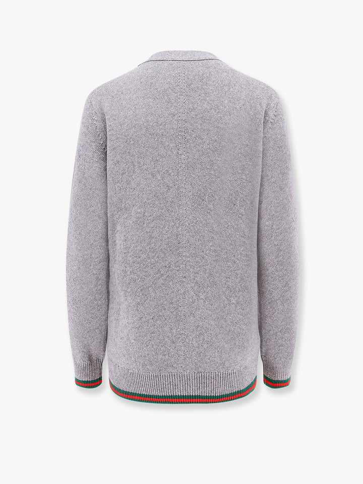 Gucci Women Wool And Cashmere Cardigan With Web Detail
