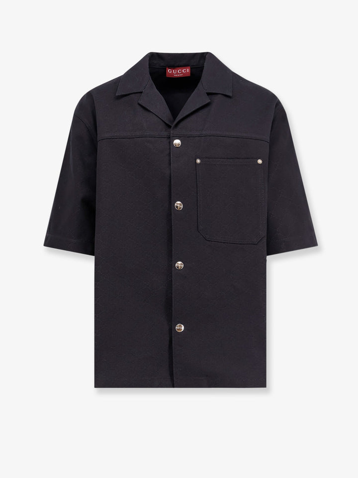 Gucci Men Gg Jacquard Cotton Shirt