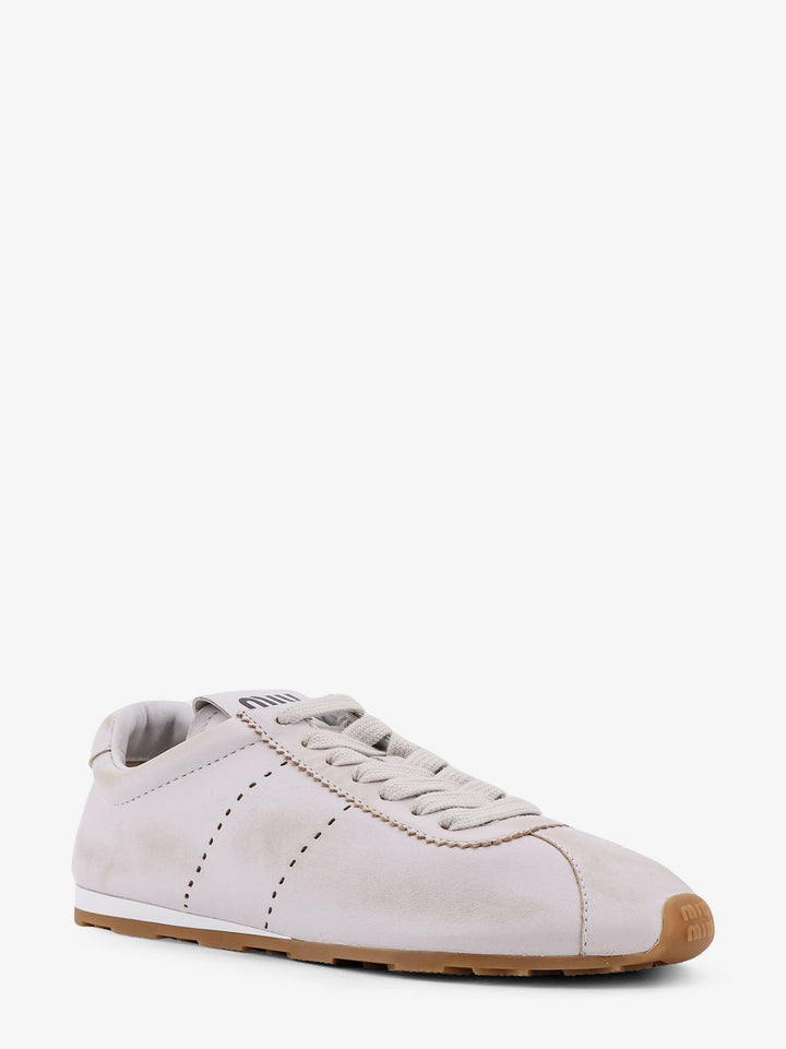 Miu Miu Women Plume Low-Top Leather Sneakers