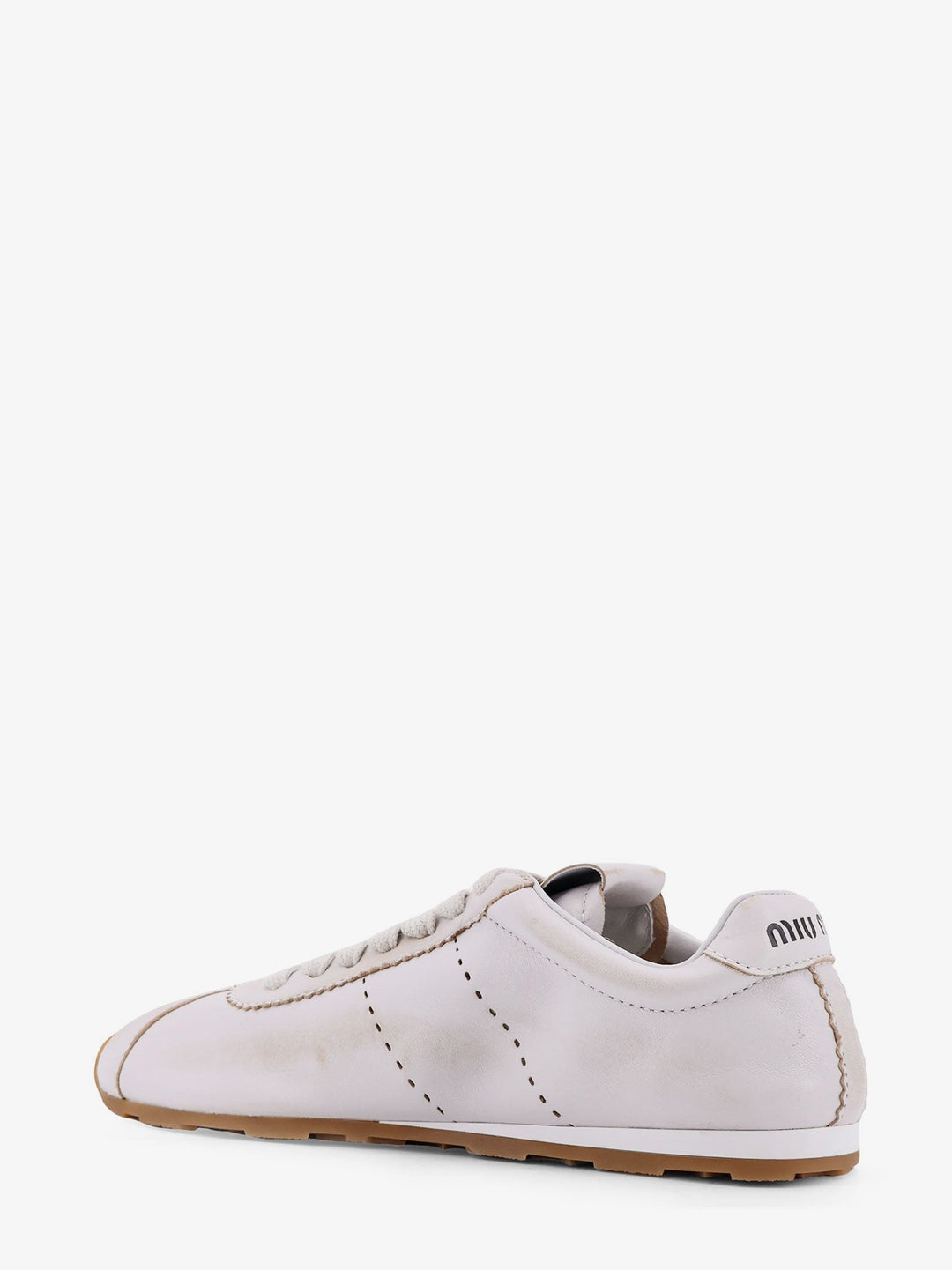 Miu Miu Women Plume Low-Top Leather Sneakers