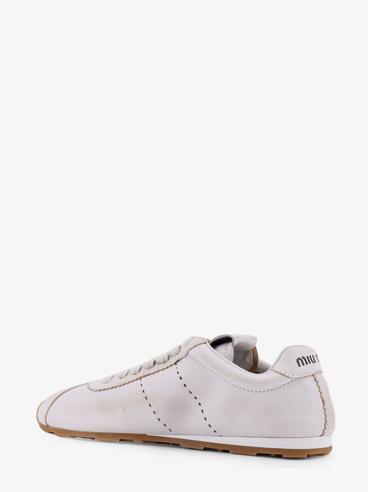 Miu Miu Women Plume Low-Top Leather Sneakers