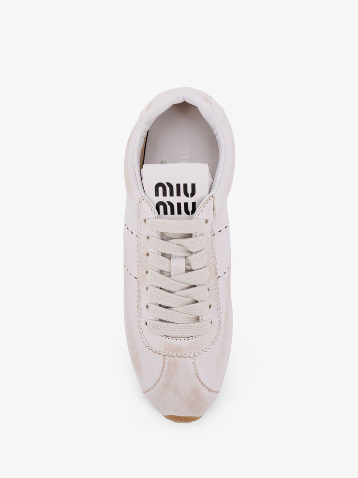 Miu Miu Women Plume Low-Top Leather Sneakers