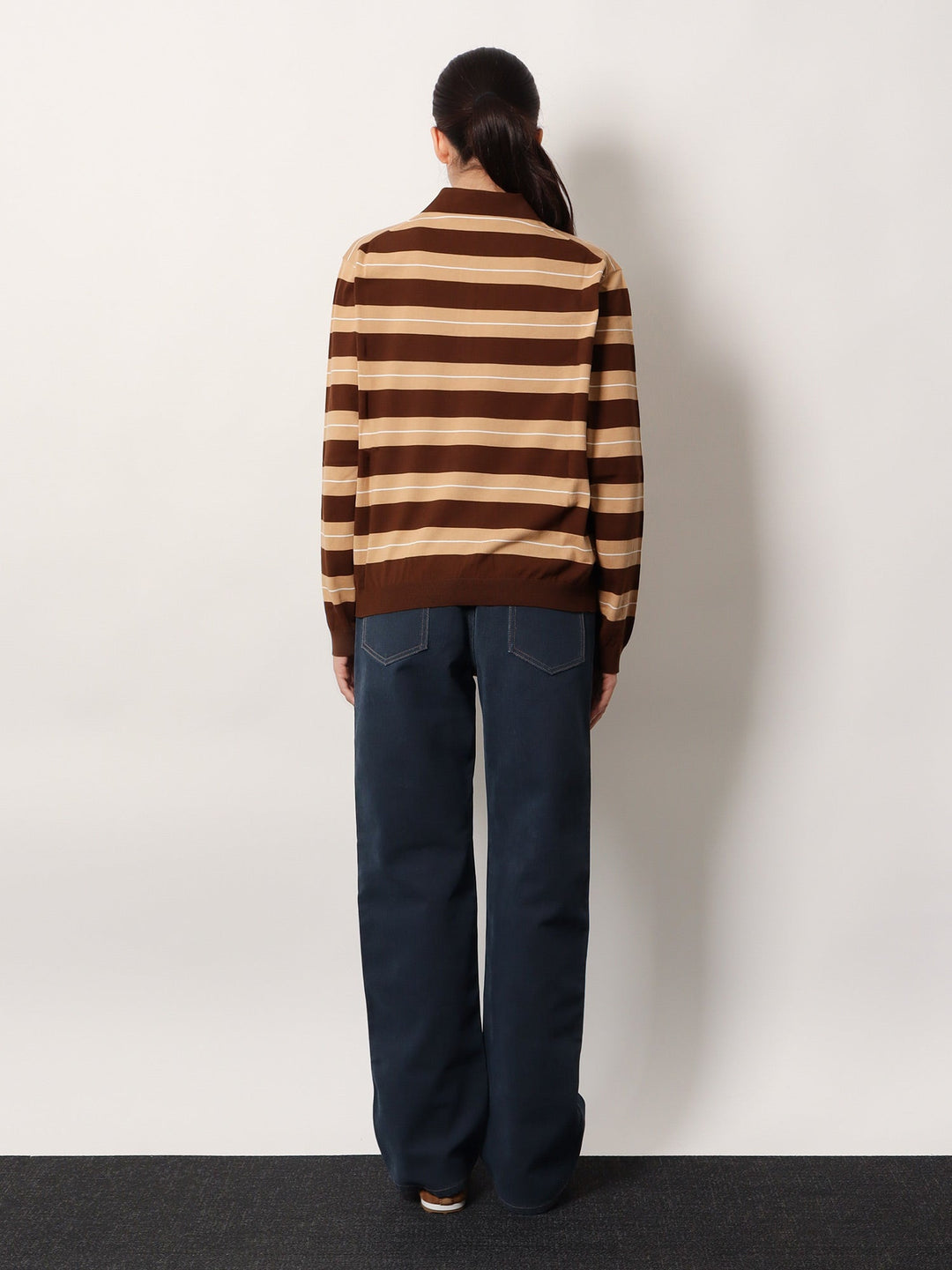 Miu Miu Women Striped Cotton Polo Shirt