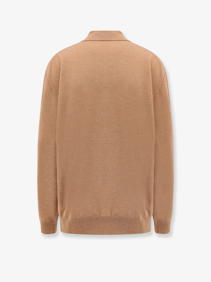 Miu Miu Women Cashmere Polo Shirt With Miu Miu Embroidery