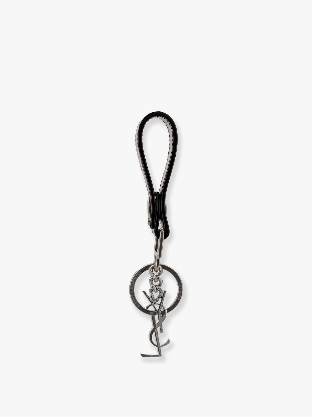 Saint Laurent Men Cassandre Leather Key Ring