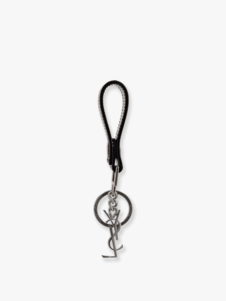 Saint Laurent Men Cassandre Leather Key Ring