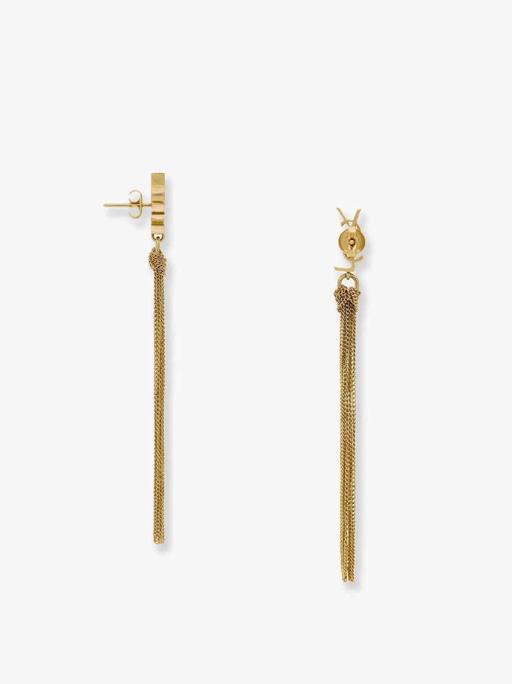 Saint Laurent Women Cassandre Metal Earrings