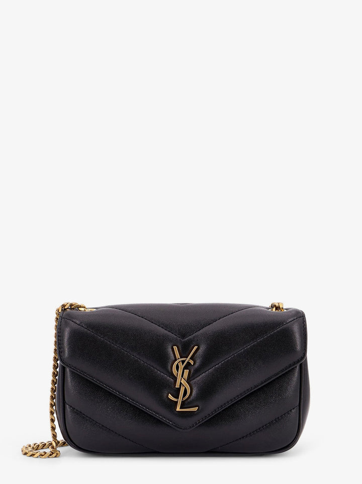 Saint Laurent Women Loulou Mini Leather Shoulder Bag With Chevron Stitchings