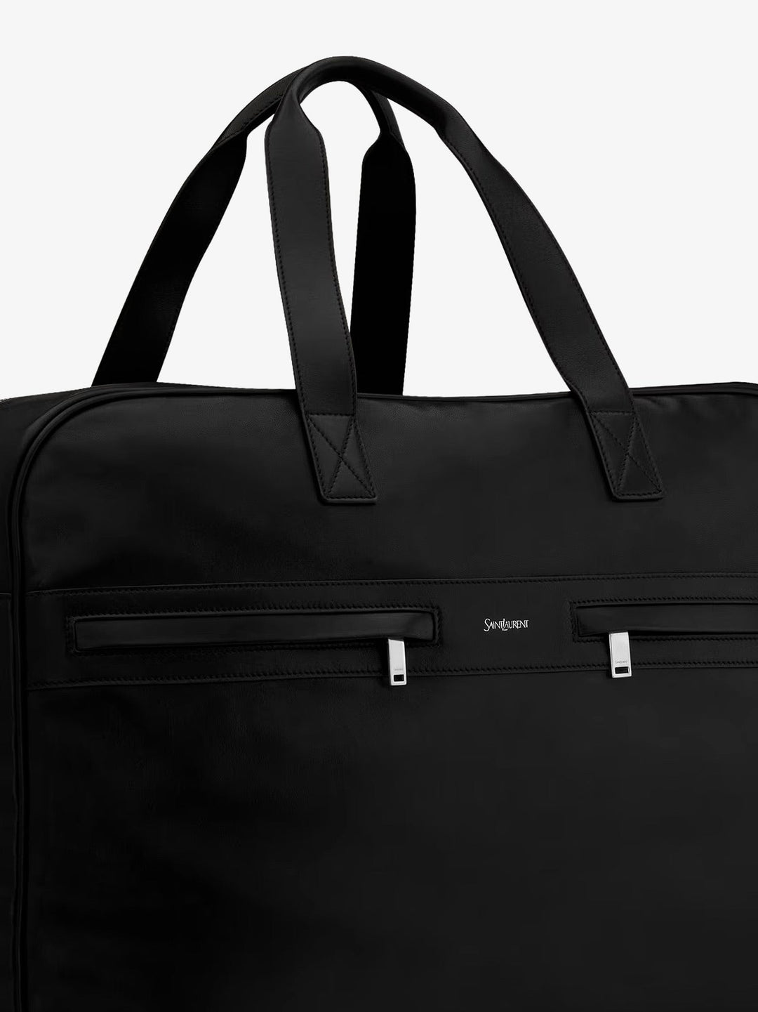 Saint Laurent Men Camp Leather Travel Bag