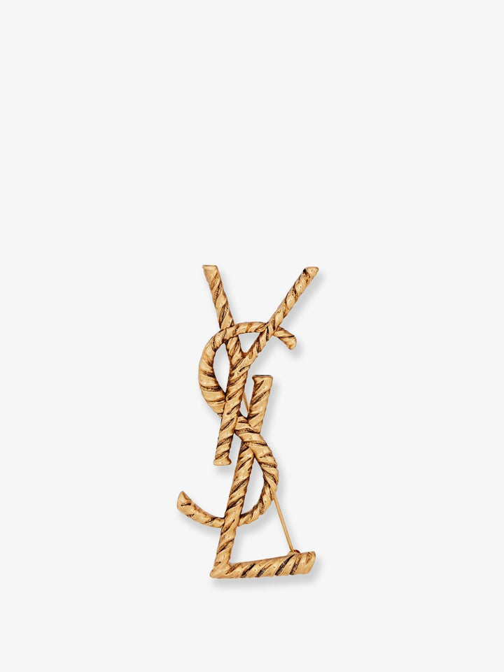 Saint Laurent Women Cassandre Ysl Metal Brooch