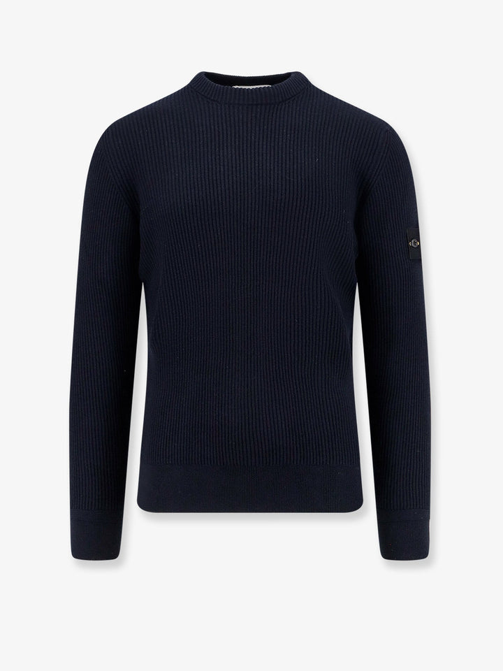 Stone Island Men Ribbed Certified Virgin Wool Sweater