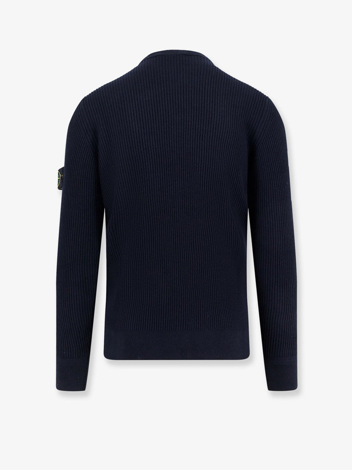 Stone Island Men Ribbed Certified Virgin Wool Sweater