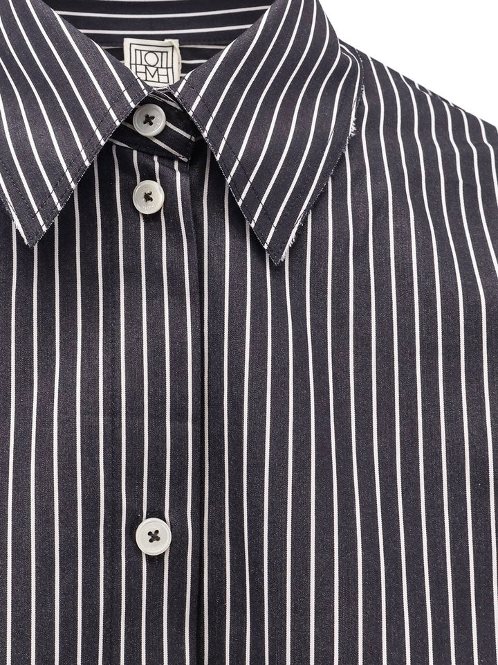 Toteme Women Striped Kimono-Sleeve Shirtdress