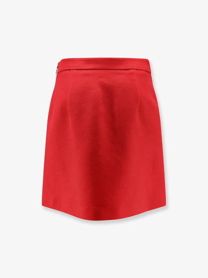 Valentino Women Crepe Couture Skirt With Heart Jewel Buttons