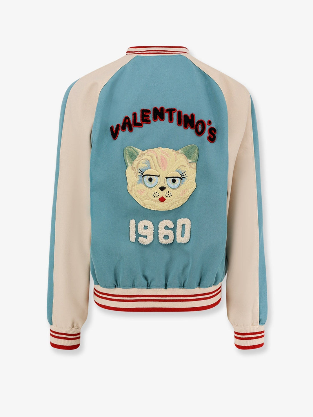 Valentino Men Le Chat De La Maison Virgin Wool Bomber Jacket