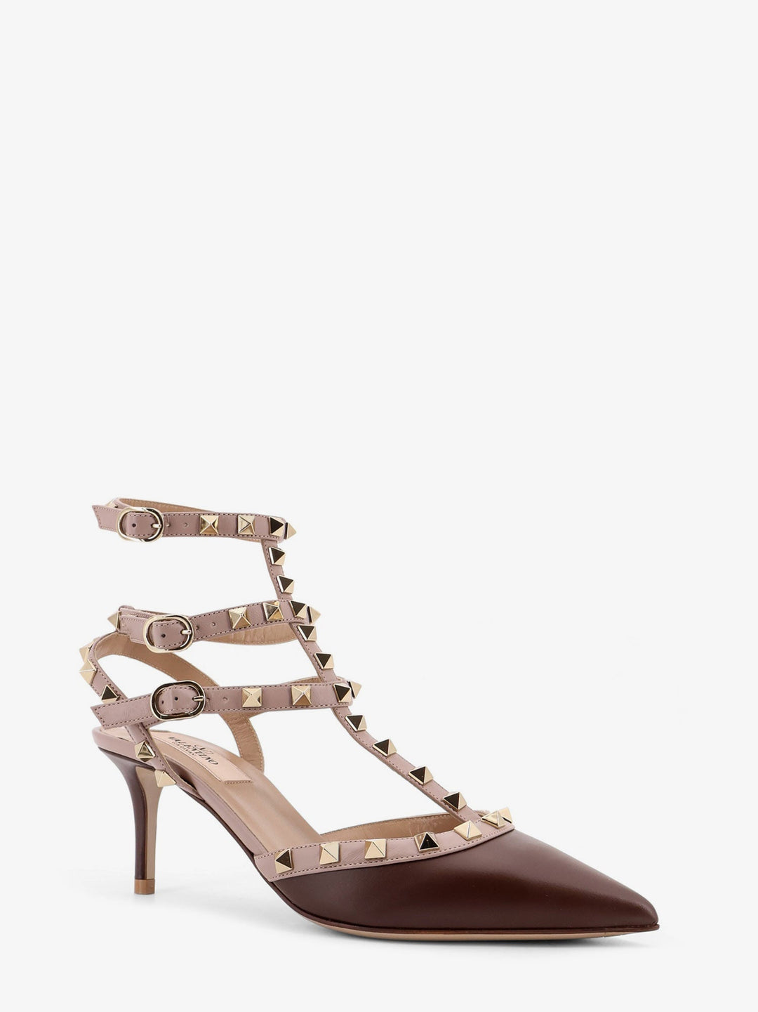 Valentino Garavani Women Rockstud Valentino Garavani Leather Decollete Slingback