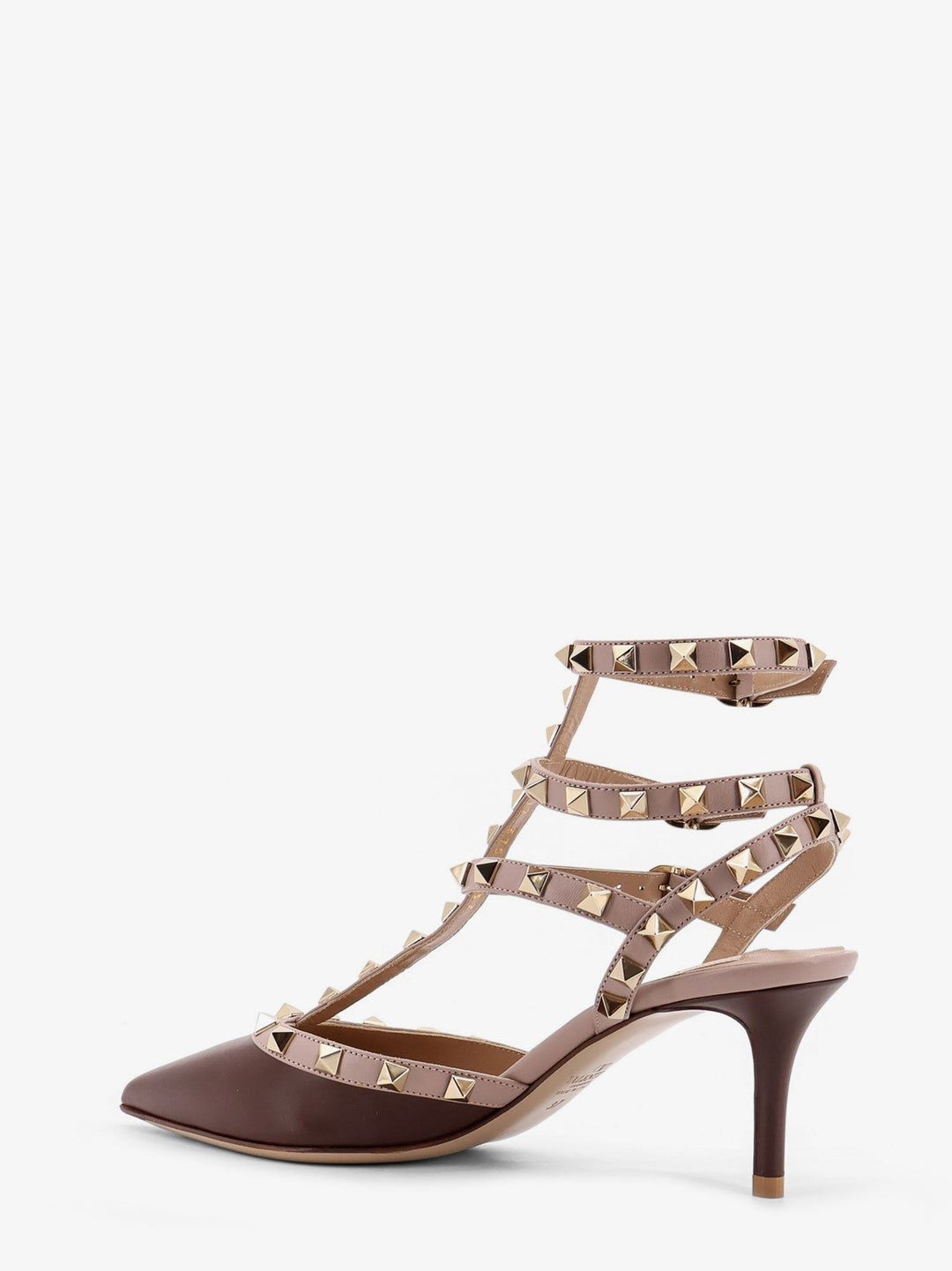Valentino Garavani Women Rockstud Valentino Garavani Leather Decollete Slingback
