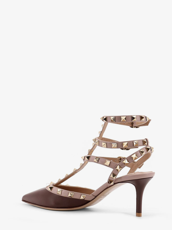 Valentino Garavani Women Rockstud Valentino Garavani Leather Decollete Slingback