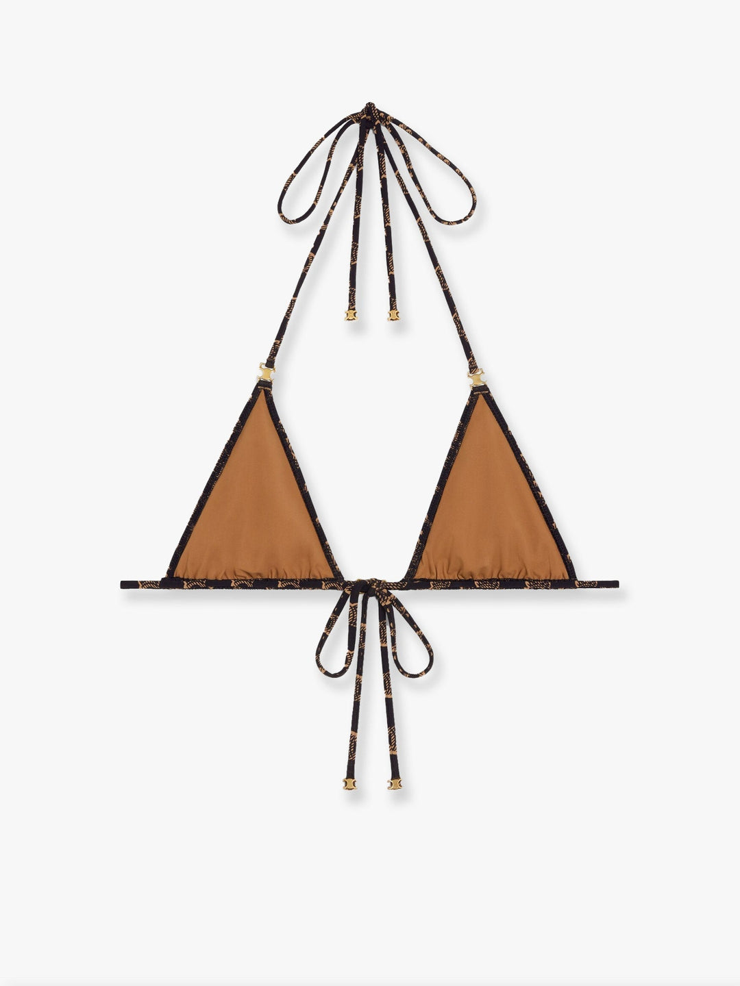 Celine Women Bikini Top With Triomphe Print