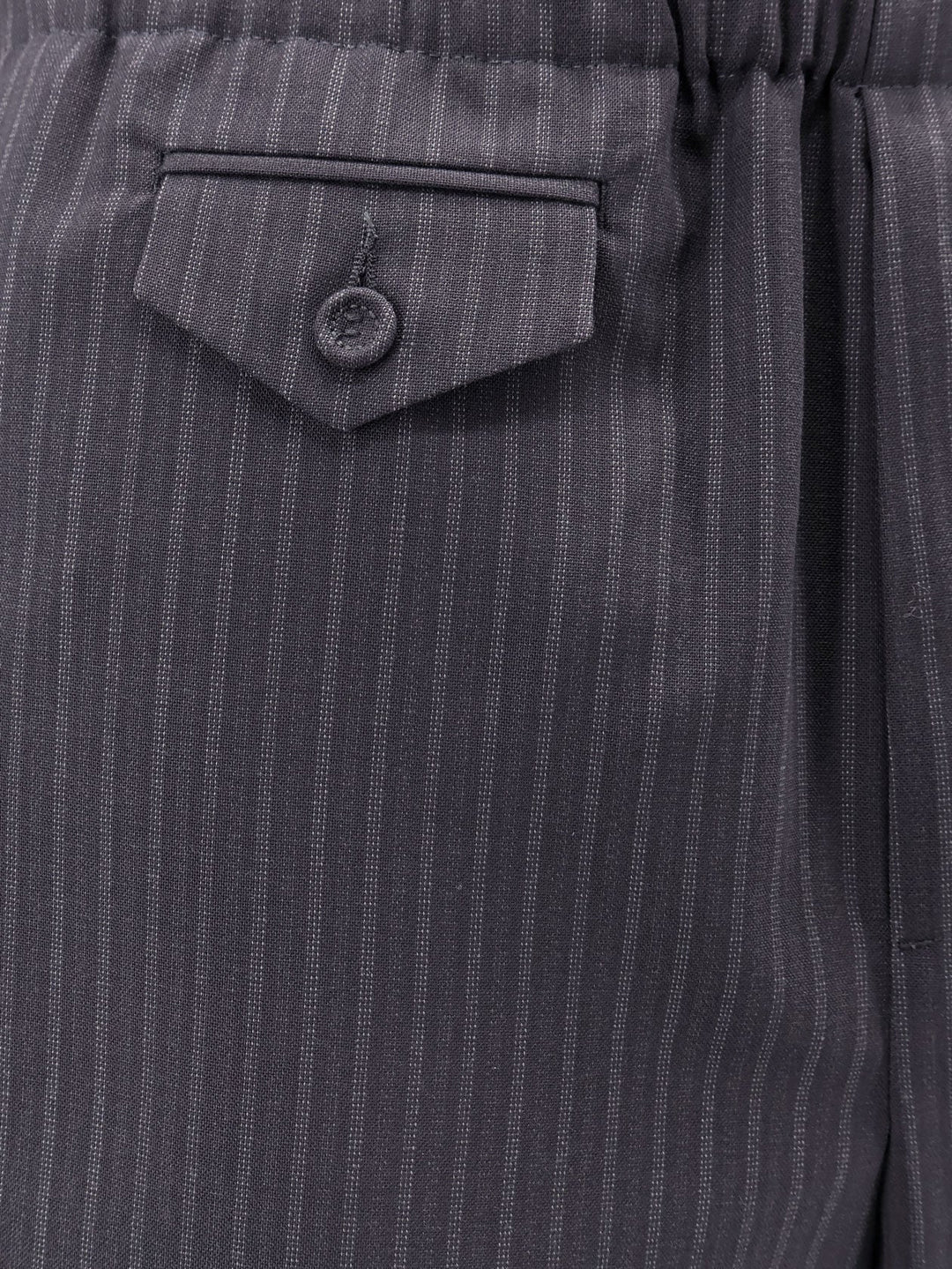 Dior Men Striped Wool Bemuda Shorts