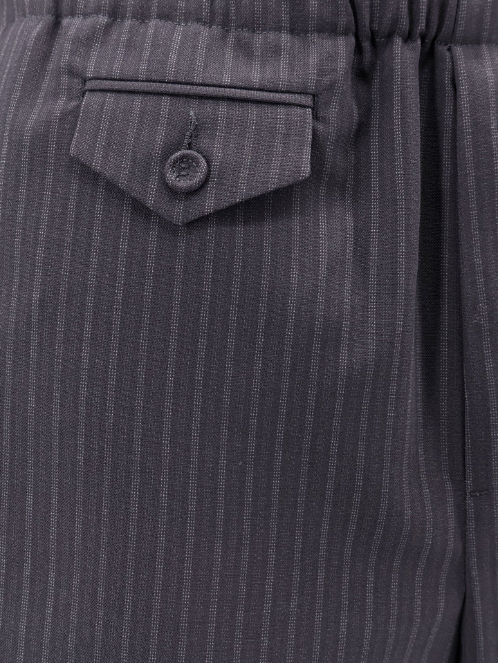 Dior Men Striped Wool Bemuda Shorts