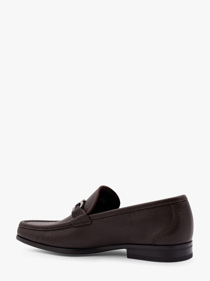 Ferragamo Men Grandioso Leather Loafer With Gancini Detail