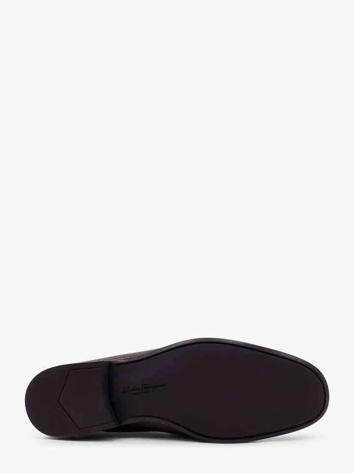 Ferragamo Men Grandioso Leather Loafer With Gancini Detail