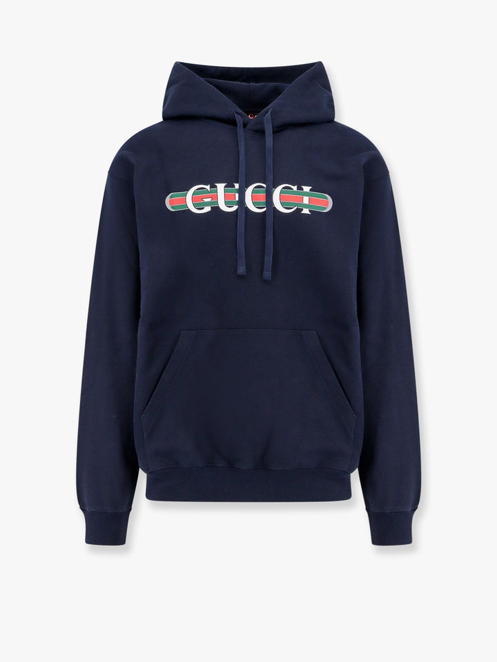 Gucci Men Cotton Sweatshirt With Gucci Web Print
