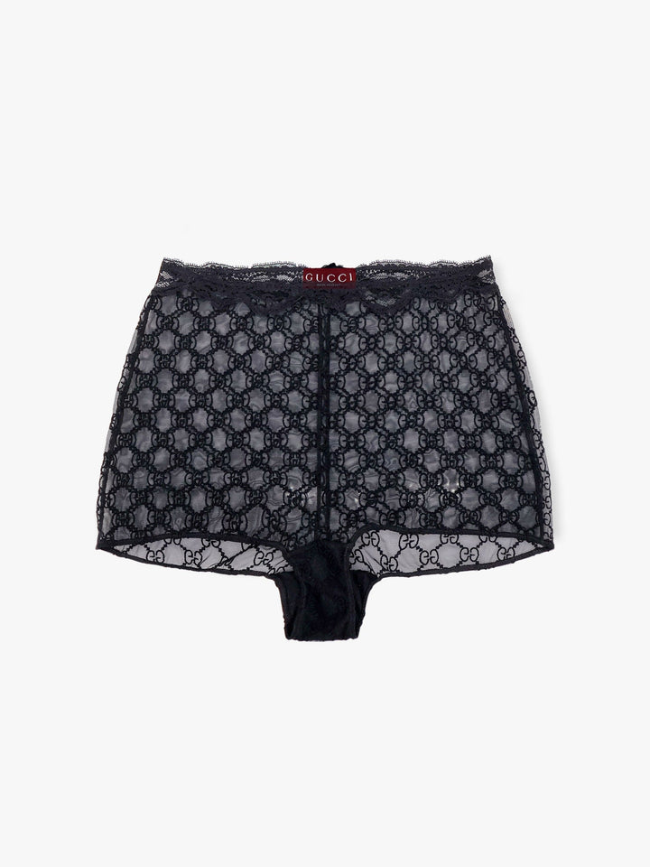 Gucci Women Lace Culottes With All-Over Gg Motif