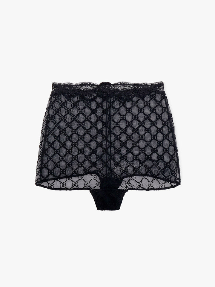 Gucci Women Lace Culottes With All-Over Gg Motif