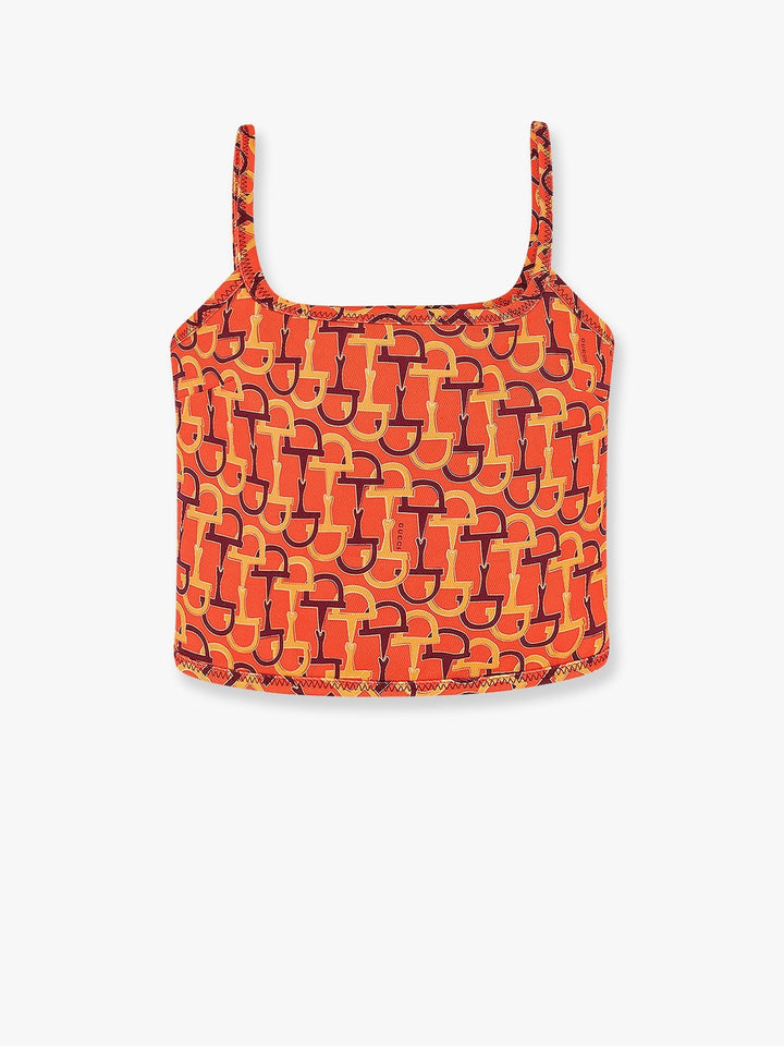 Gucci Women Cotton Top With Iconic Horsebit Motif