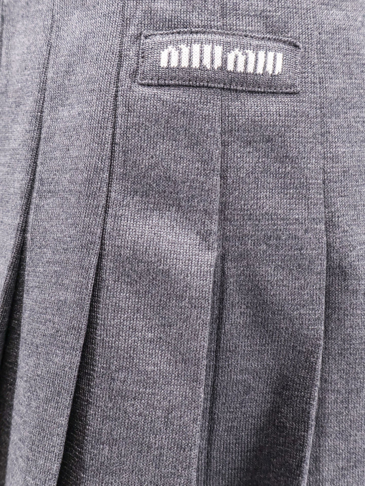 Miu Miu Women Recycled Silk Pleated Skirt