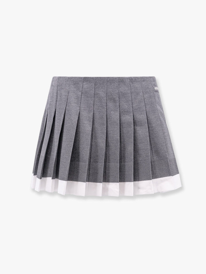 Miu Miu Women Recycled Silk Pleated Skirt