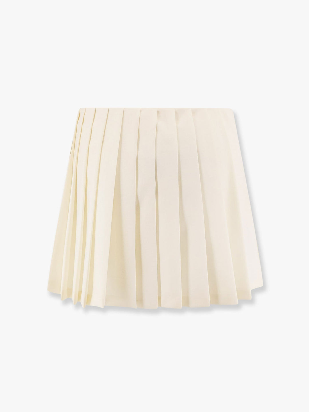 Miu Miu Women Plisse Wool And Mohair Skirt
