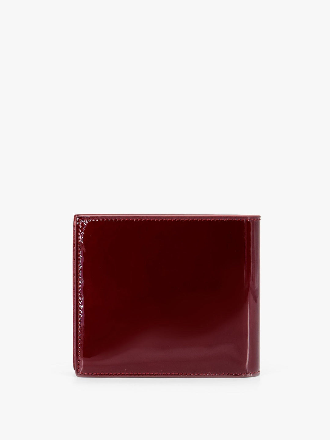 Saint Laurent Men Patent Leather Wallet With Engraved Logo On The Front