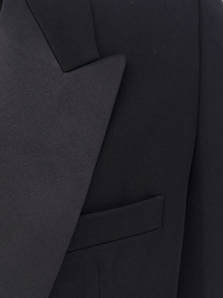 Saint Laurent Men Certified Wool Blazer With Satin Lapel