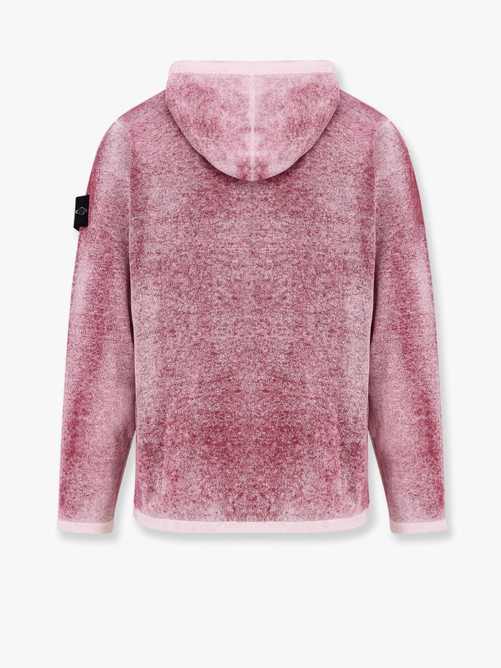 Stone Island Men Cotton Reversible Sweater With Iconic Logo Patch