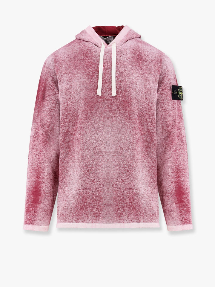 Stone Island Men Cotton Reversible Sweater With Iconic Logo Patch