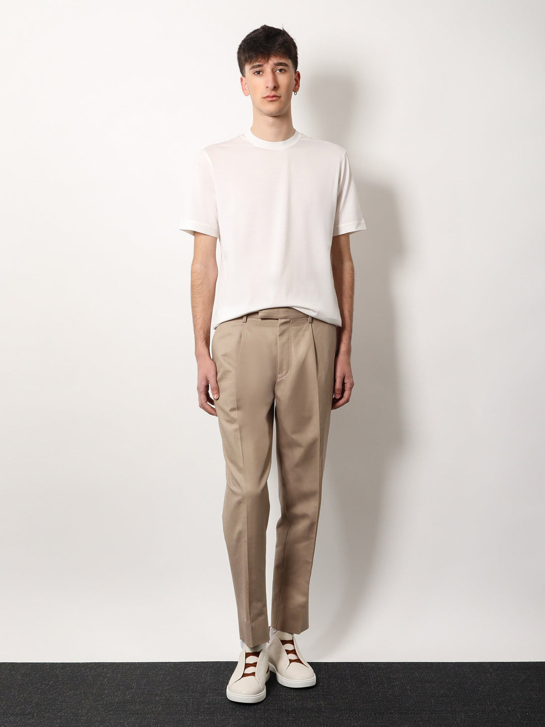 Zegna Men Leggerissimo Cotton And Silk T-Shirt