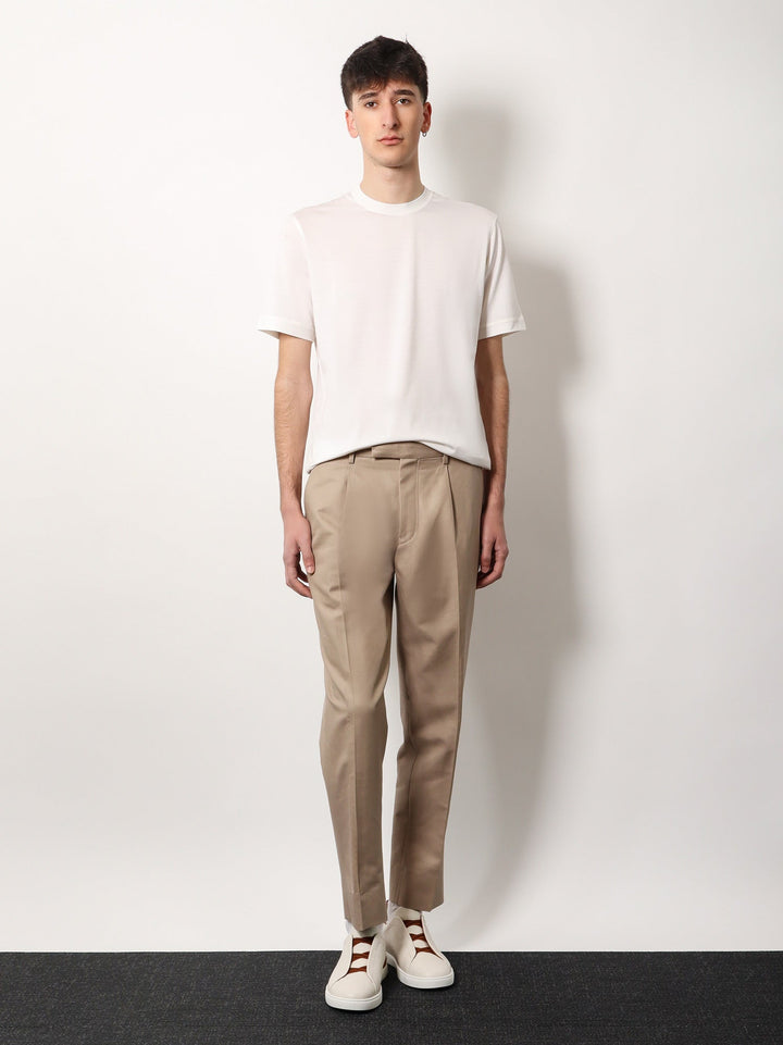 Zegna Men Leggerissimo Cotton And Silk T-Shirt