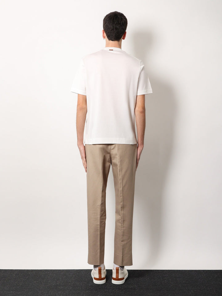 Zegna Men Leggerissimo Cotton And Silk T-Shirt