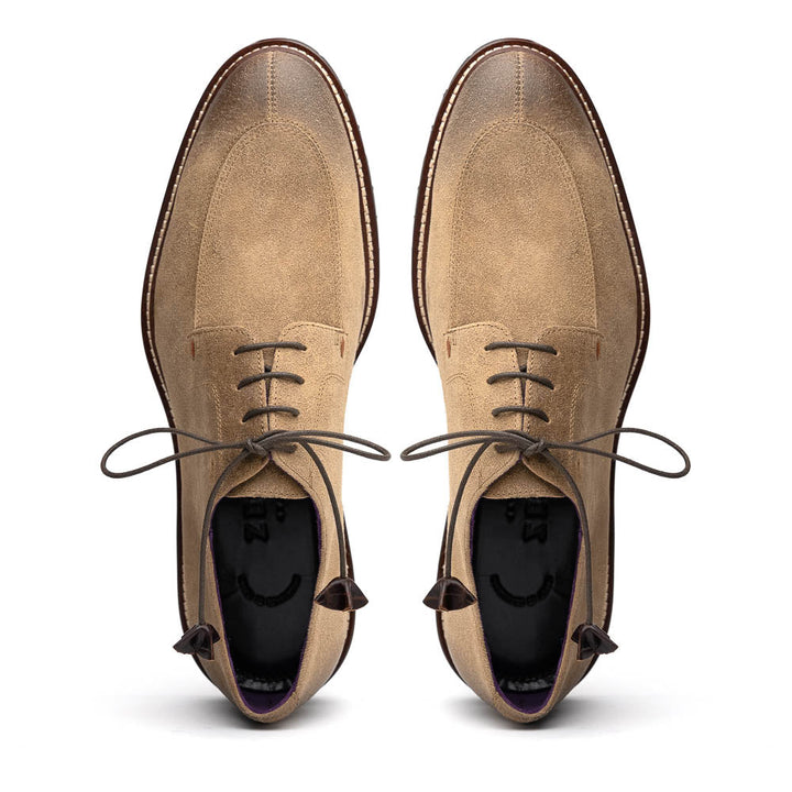 26-224-OAK CAMPO Sueded Goatskin Lace Up with Wax Finish, Oak
