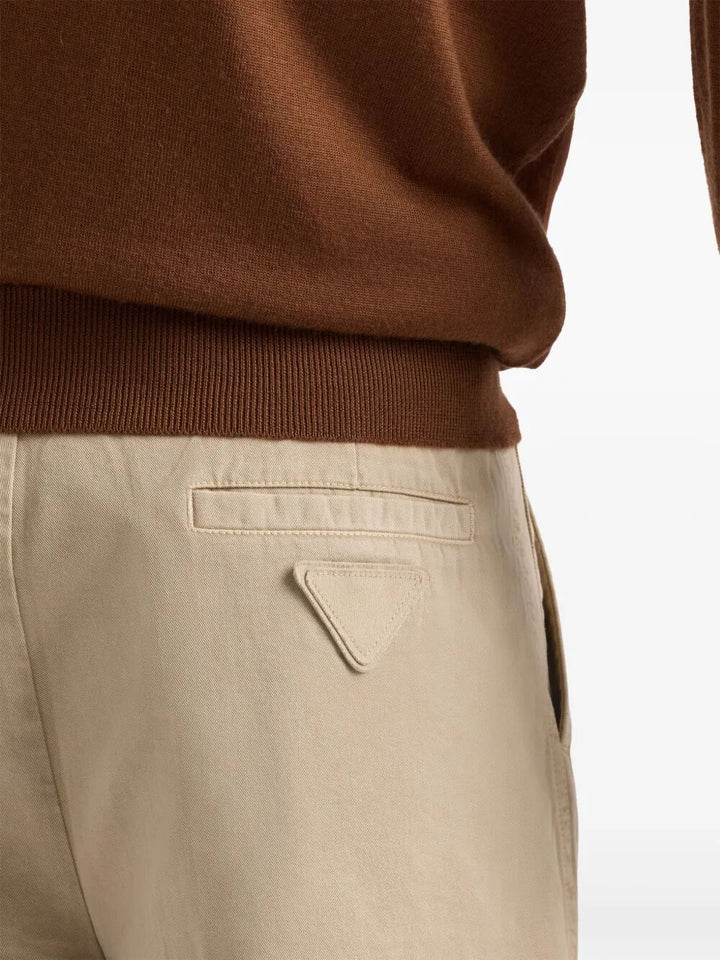 Prada Men Vintage-Effect Cotton Bermudas