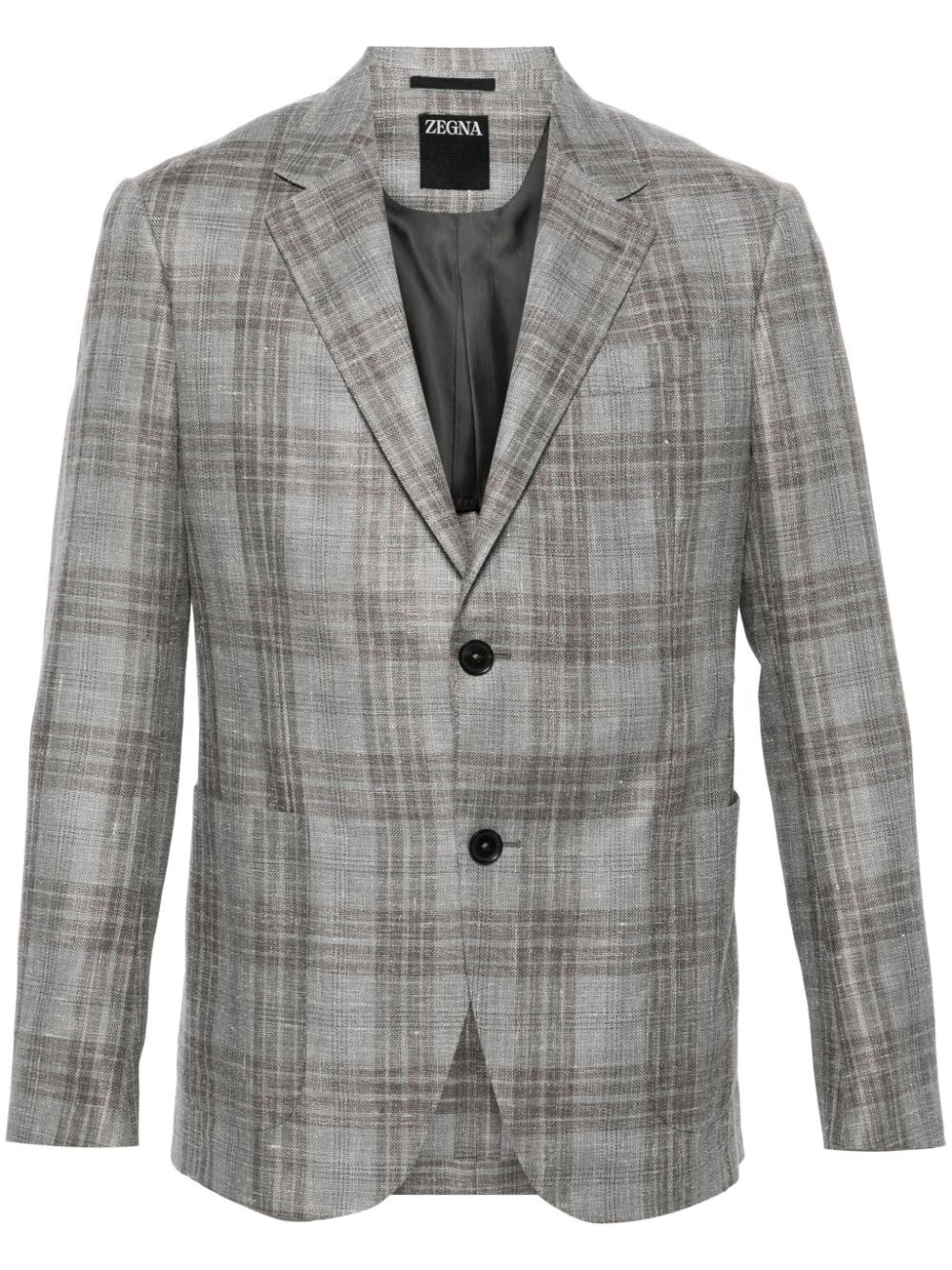 Zegna Men Wool And Silk Blend Jacket