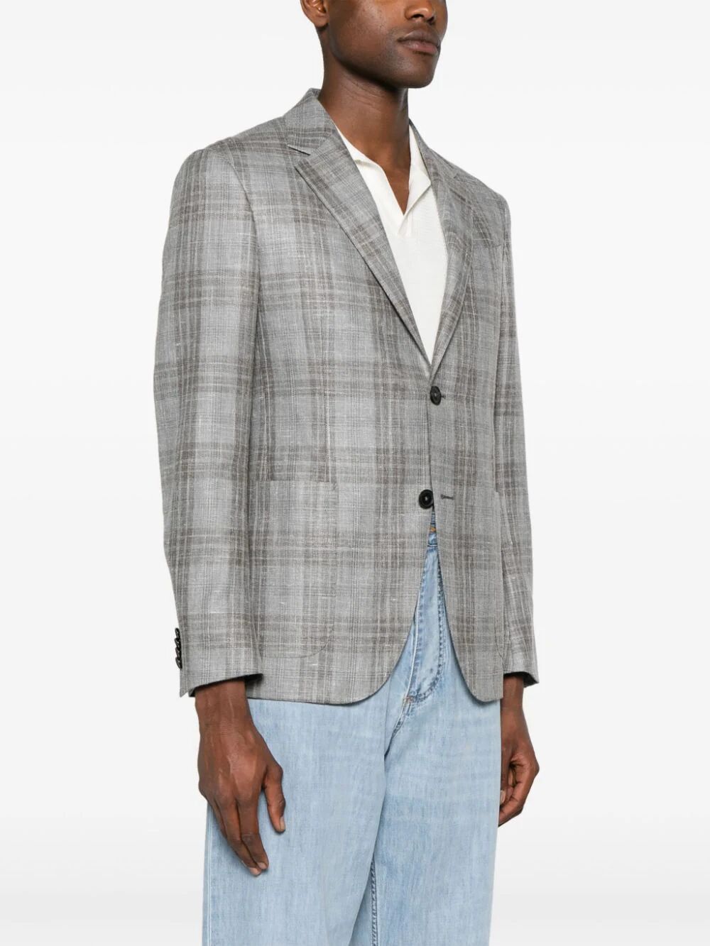 Zegna Men Wool And Silk Blend Jacket