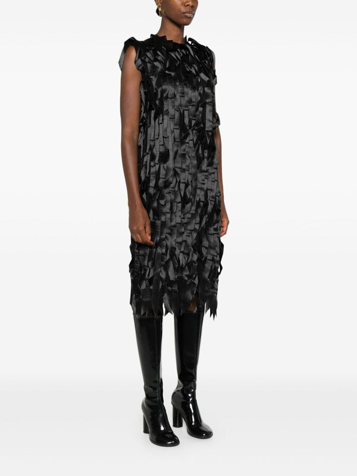 Prada Women Abito Midi Con Fiocchi