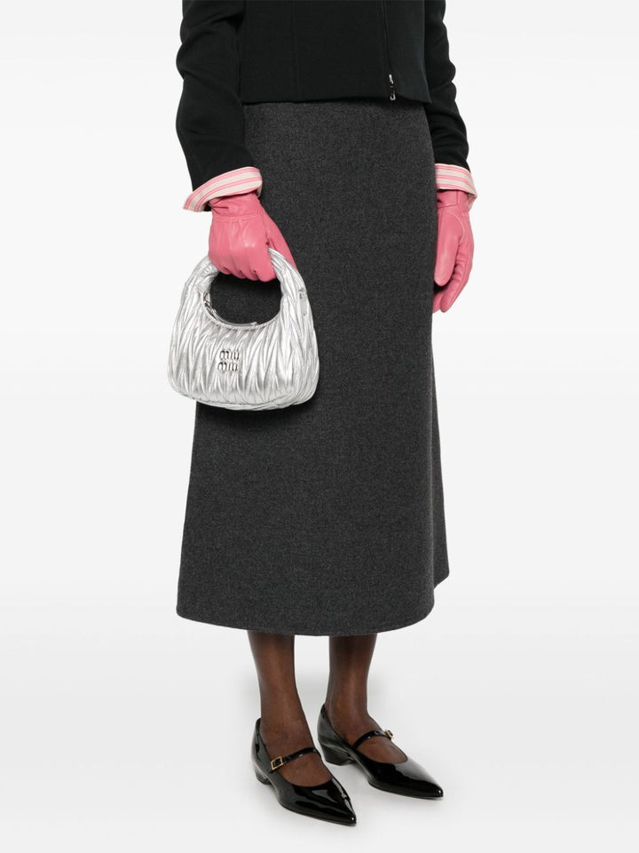 Miu Miu Women Wander Matelassé Nappa Leather Small Hobo Bag