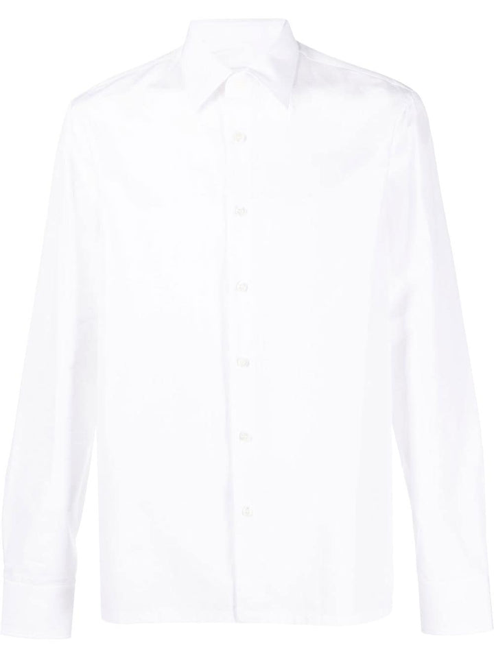 Prada Men Straight-Cut Cotton Shirt