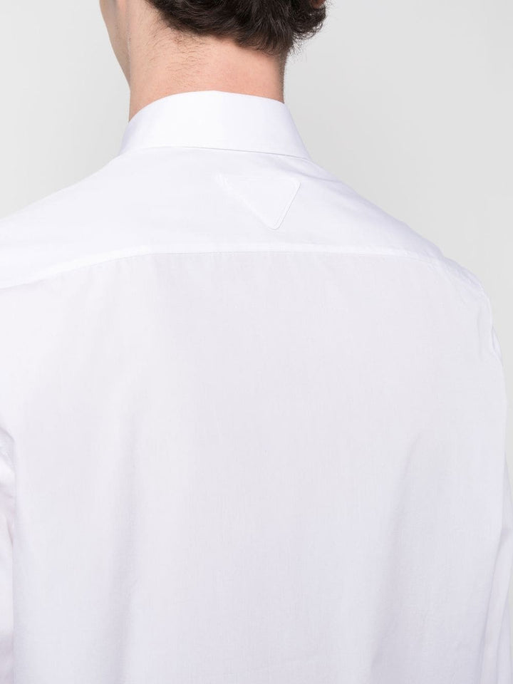 Prada Men Straight-Cut Cotton Shirt