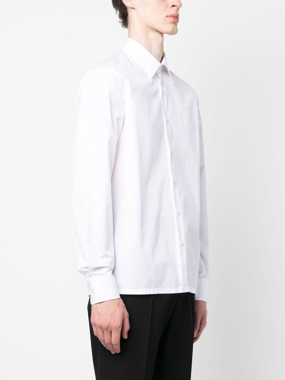 Prada Men Straight-Cut Cotton Shirt